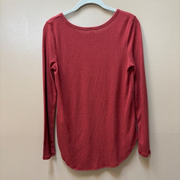 Old Navy Plush Knit Long Sleeve Tee Spice (Orange/Brown) Size XS NWT - Picture 2 of 9